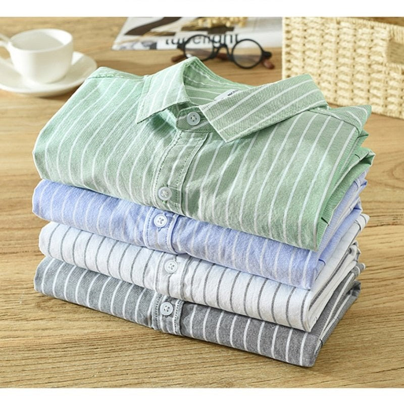 Green Striped Summer Shirt