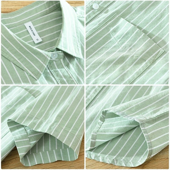 Green Striped Summer Shirt