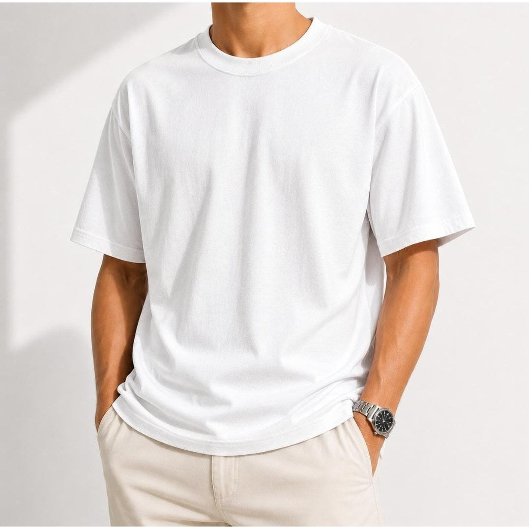 Heavyweight 100% cotton casual regular fit t-shirt