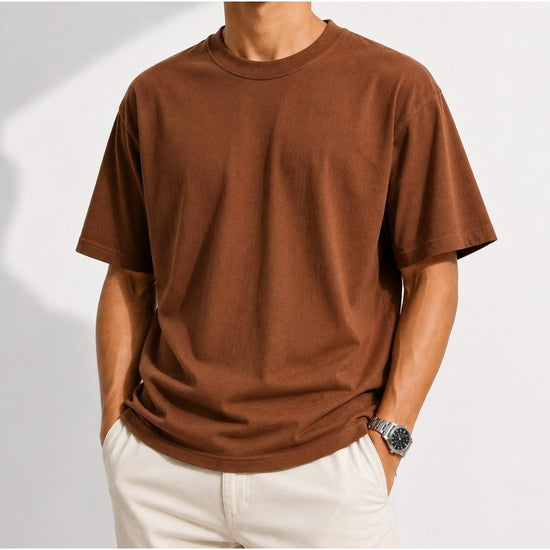Heavyweight 100% cotton casual regular fit t-shirt