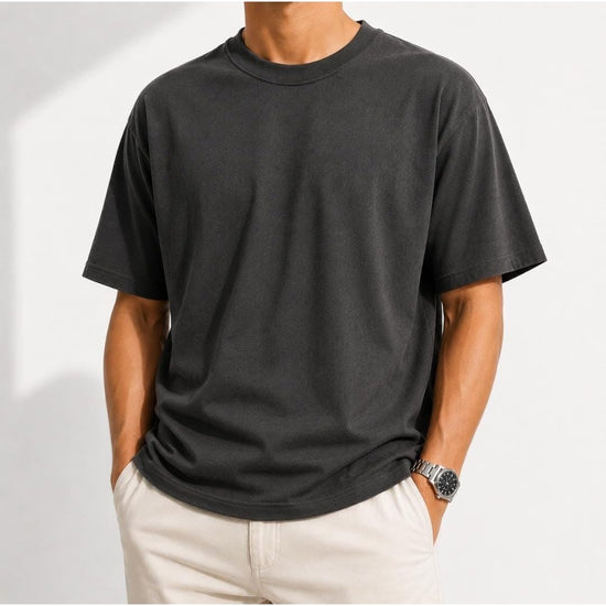 Heavyweight 100% cotton casual regular fit t-shirt
