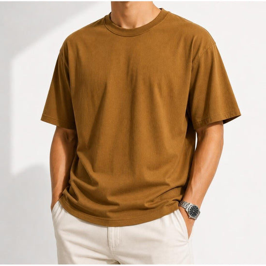 Heavyweight 100% cotton casual regular fit t-shirt