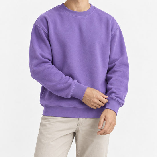 Heavyweight cotton crew neck sweatshirt