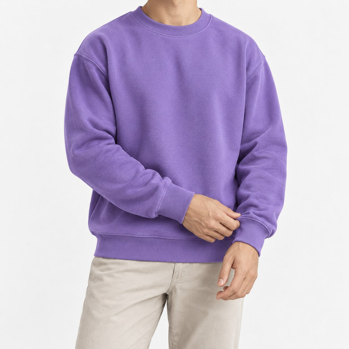 Heavyweight cotton crew neck sweatshirt