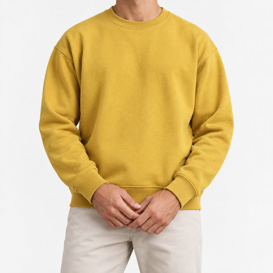 Heavyweight cotton crew neck sweatshirt