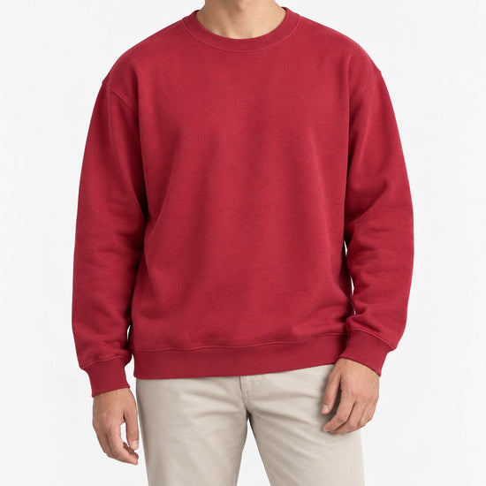 Heavyweight cotton crew neck sweatshirt