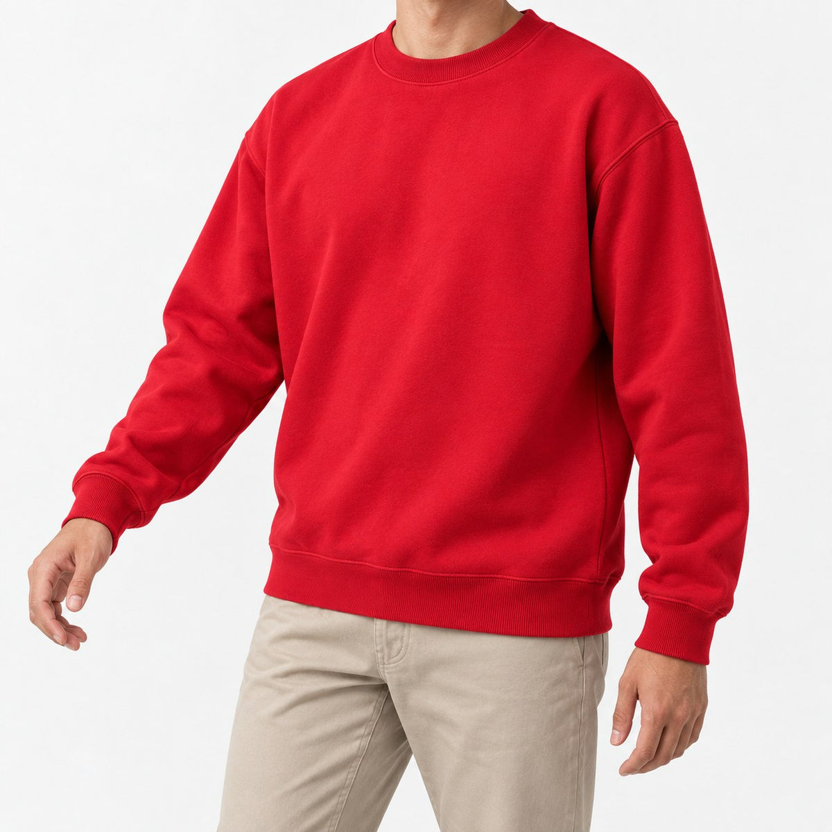 Heavyweight cotton crew neck sweatshirt