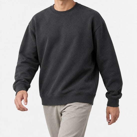 Heavyweight cotton crew neck sweatshirt