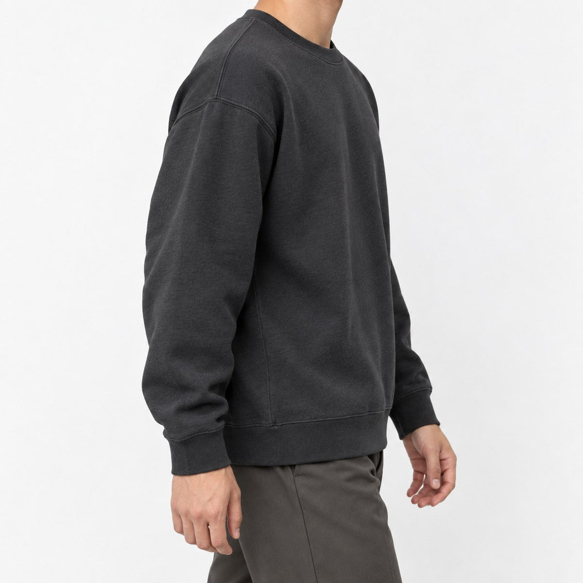 Heavyweight cotton crew neck sweatshirt