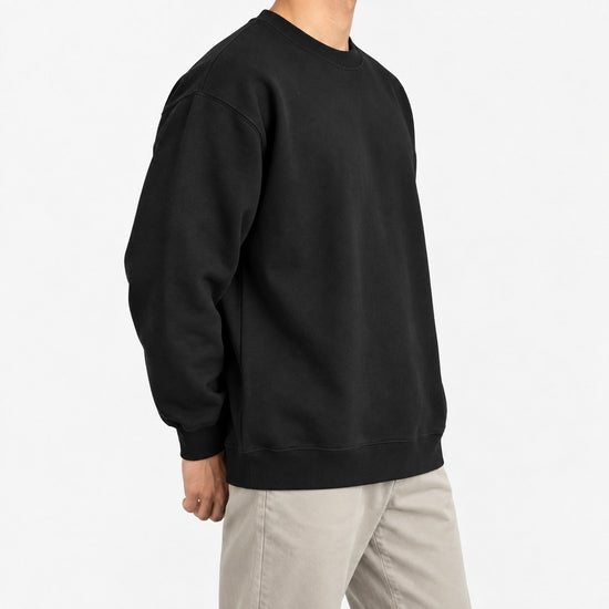 Heavyweight cotton crew neck sweatshirt