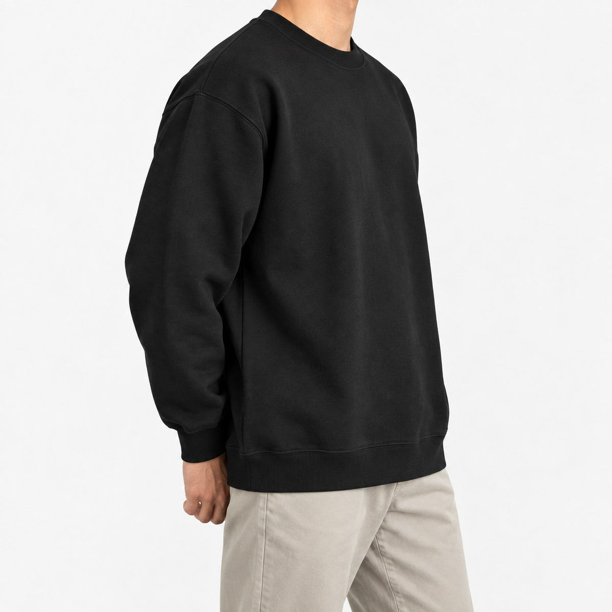 Heavyweight cotton crew neck sweatshirt