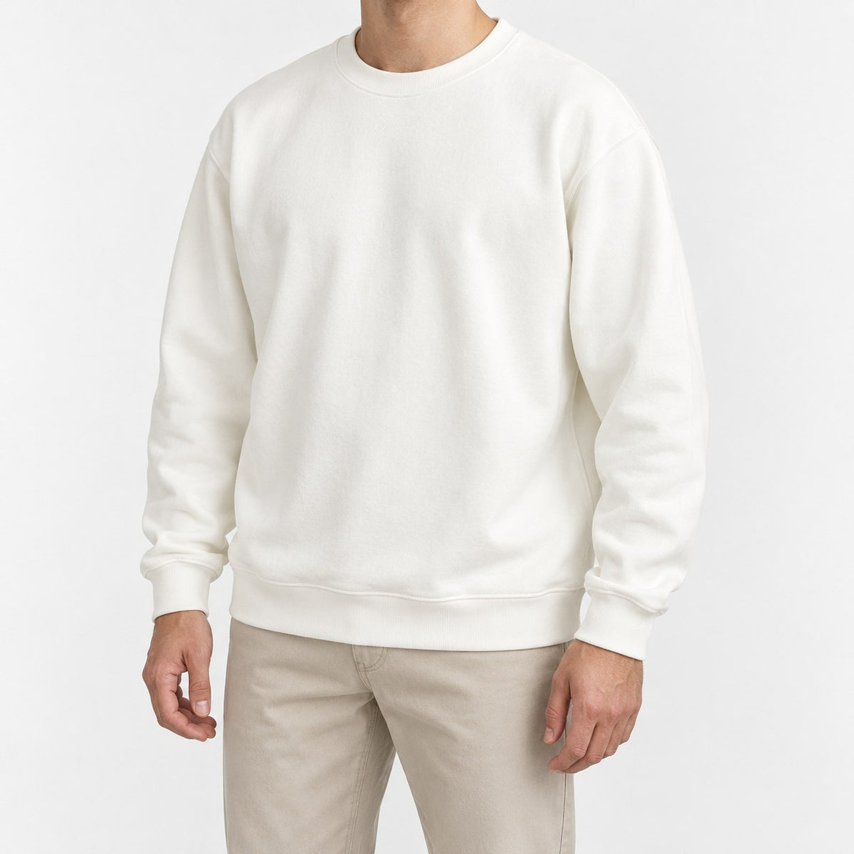 Heavyweight cotton crew neck sweatshirt