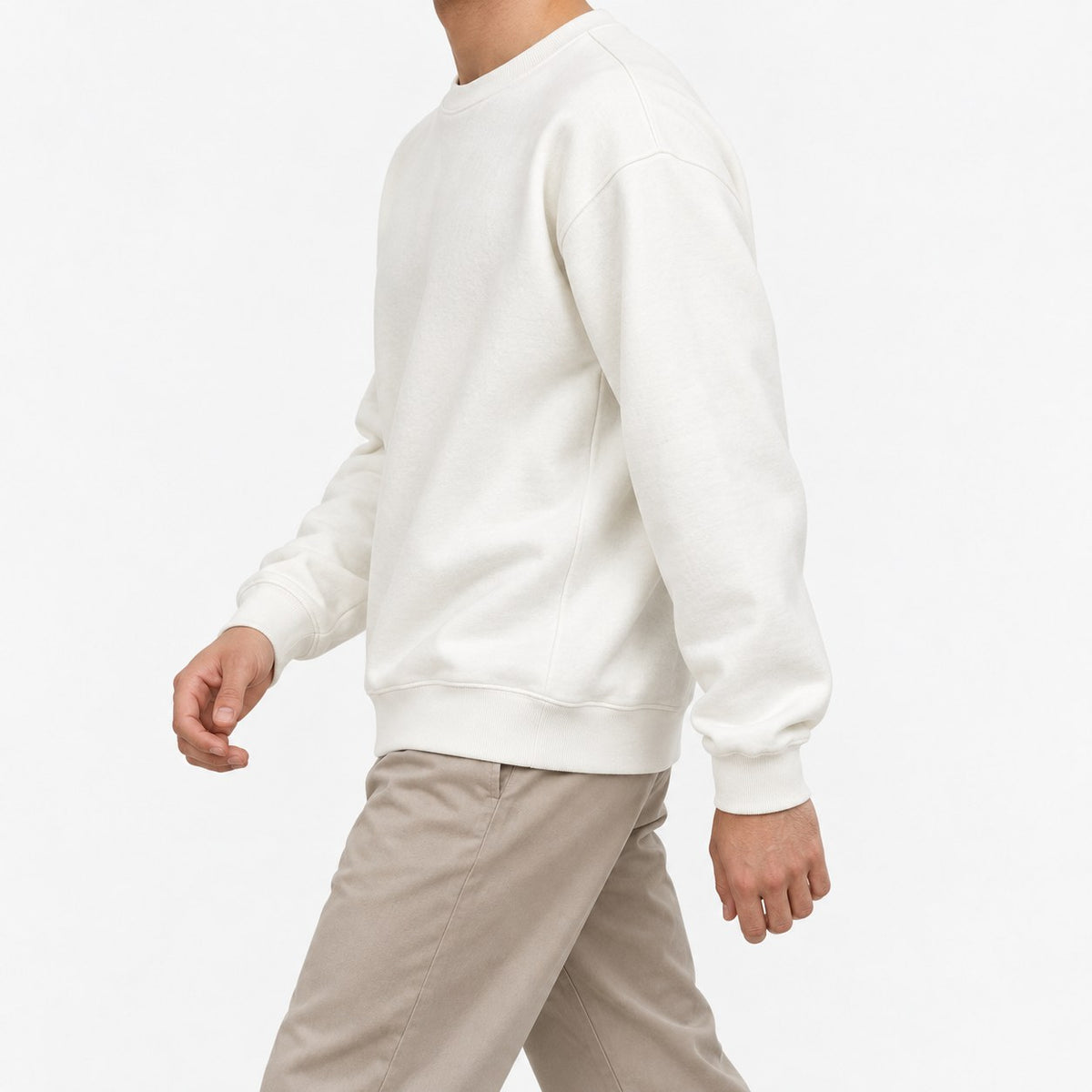 Heavyweight cotton crew neck sweatshirt