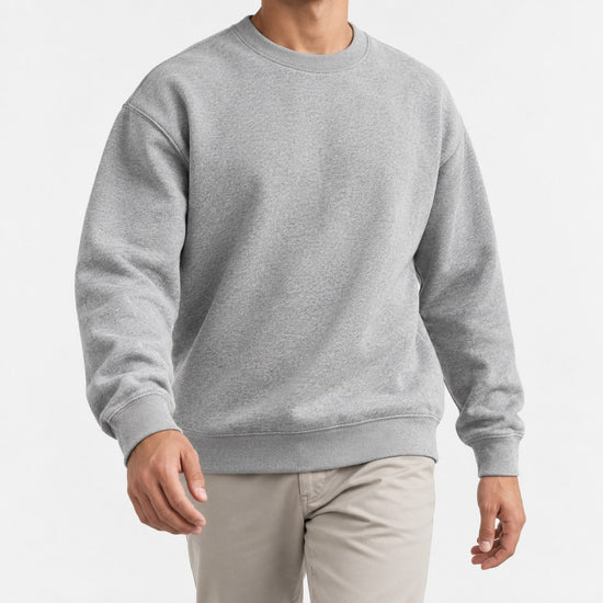 Heavyweight cotton crew neck sweatshirt