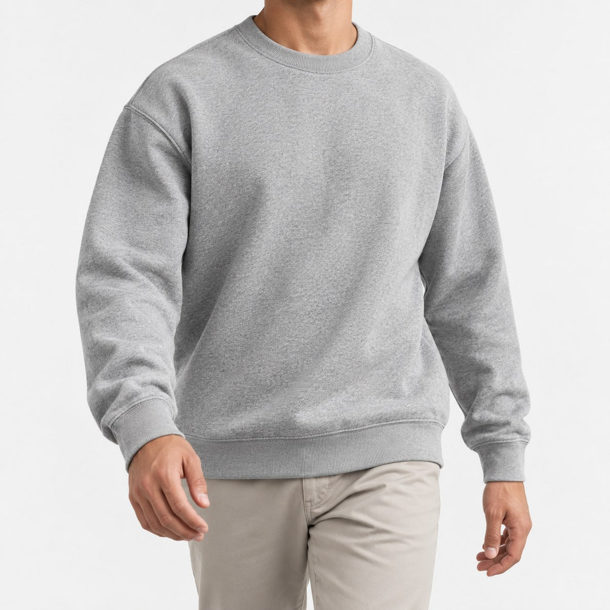Heavyweight cotton crew neck sweatshirt