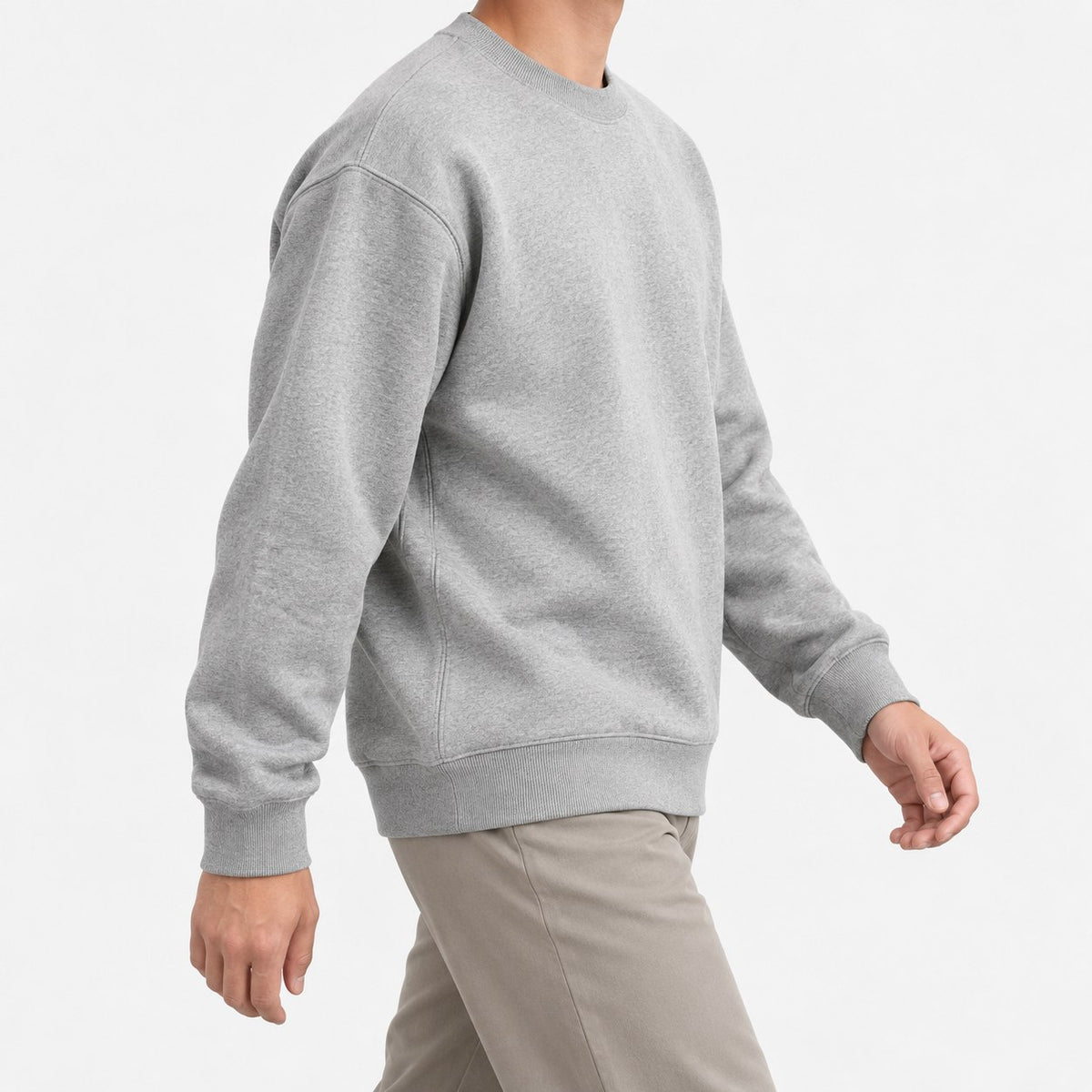 Heavyweight cotton crew neck sweatshirt
