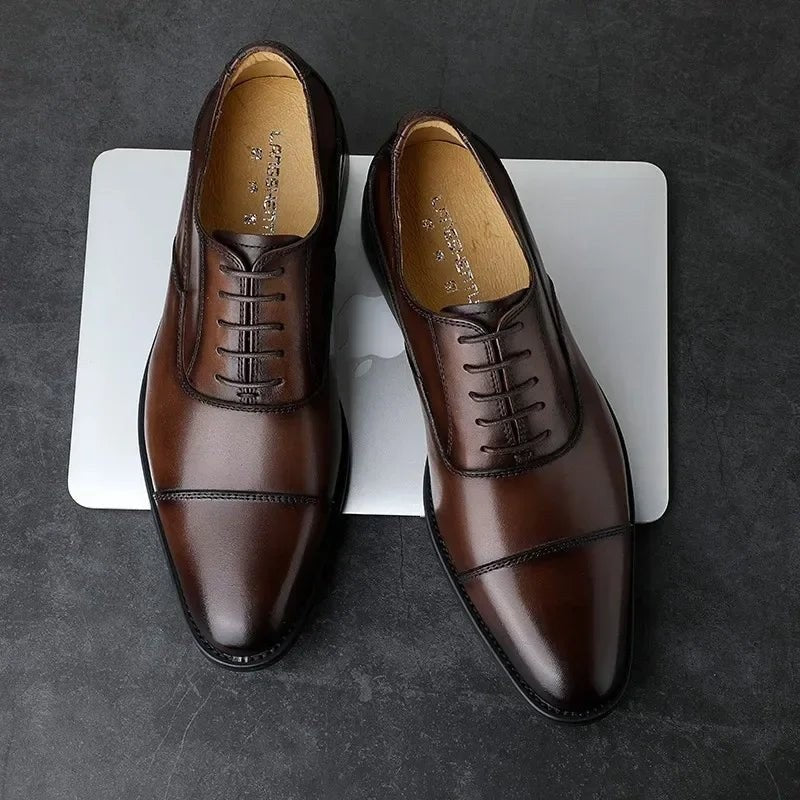 High-quality cowhide oxford wedding shoes