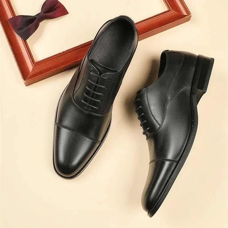 High-quality cowhide oxford wedding shoes