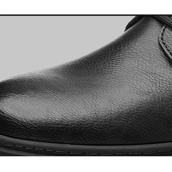 High-top genuine leather boots