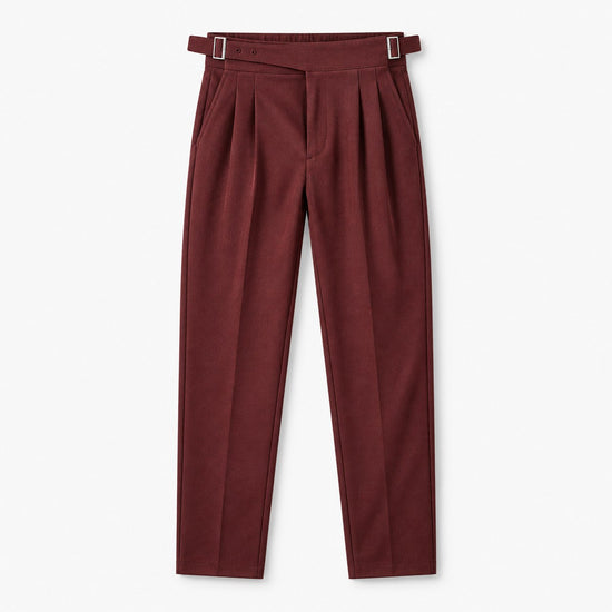 High waist pleated trousers