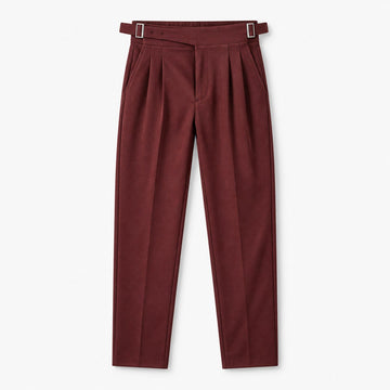 High waist pleated trousers