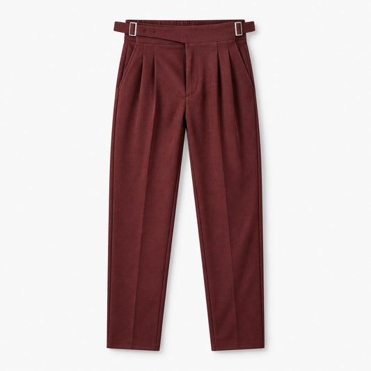 High waist pleated trousers
