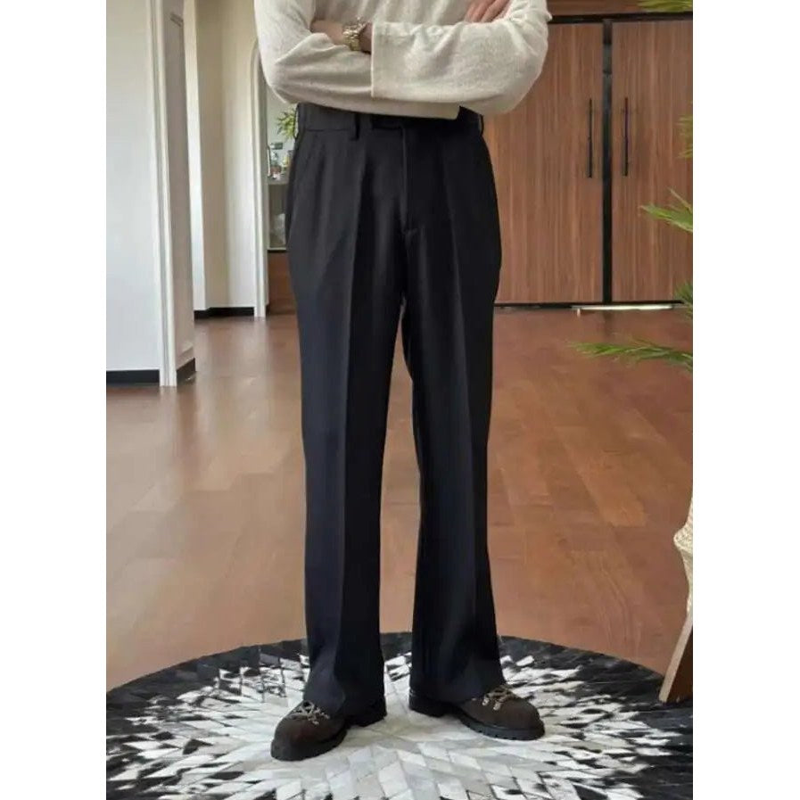 High waist straight style pants