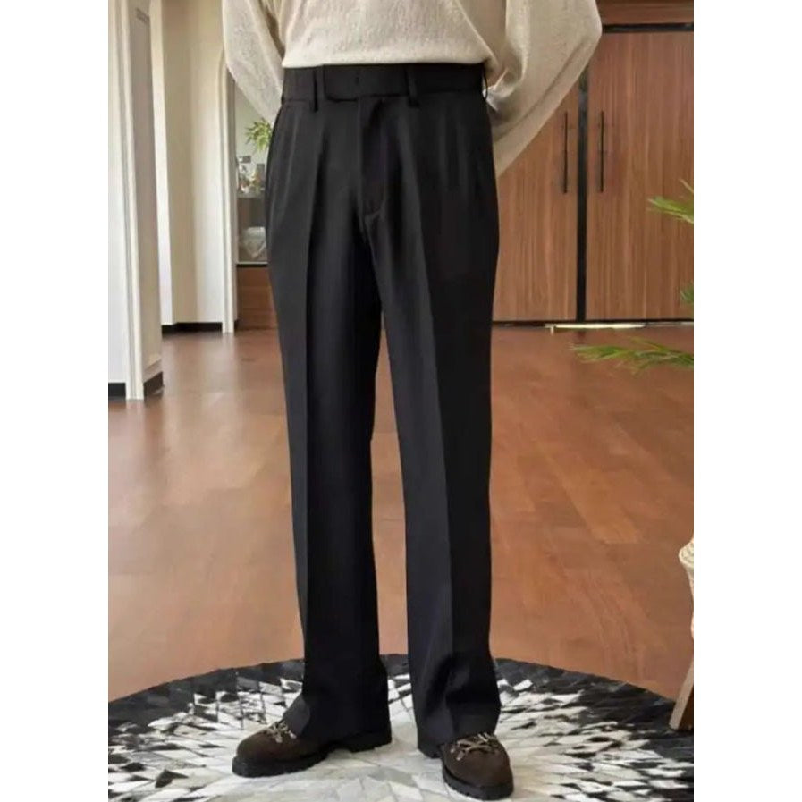 High waist straight style pants