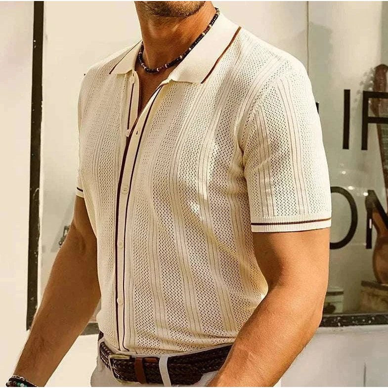 Ice silk summer short sleeve shirt