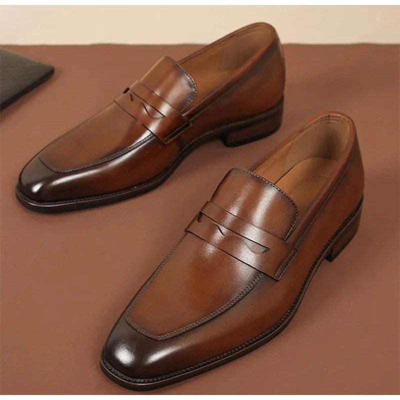 Italian luxury slip on elegant shoes