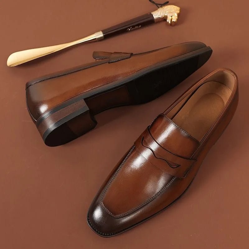 Italian luxury slip on elegant shoes