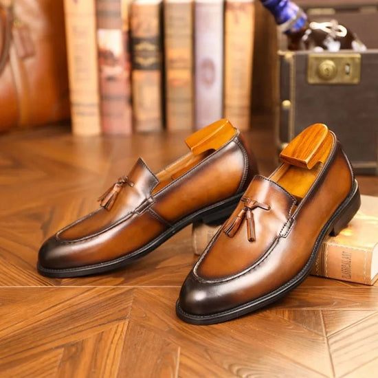 Italian luxury slip on elegant shoes