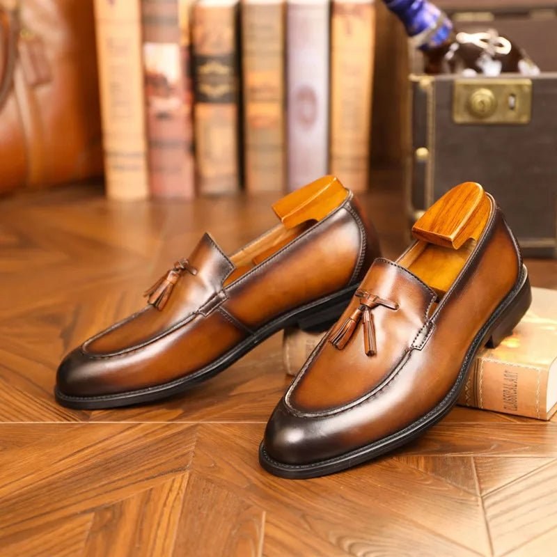 Italian luxury slip on elegant shoes