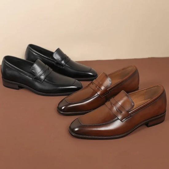 Italian luxury slip on elegant shoes