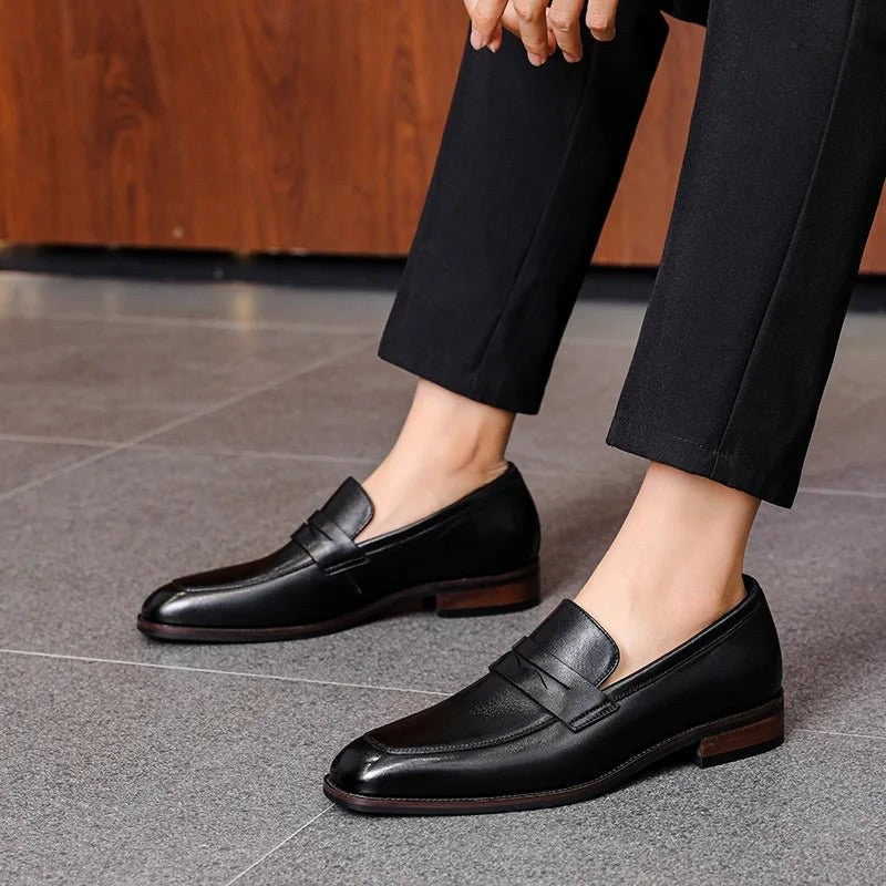 Italian luxury slip on elegant shoes