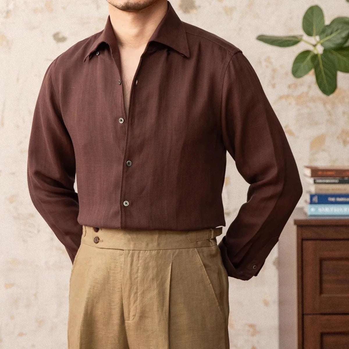 Italian old money fit summer shirt
