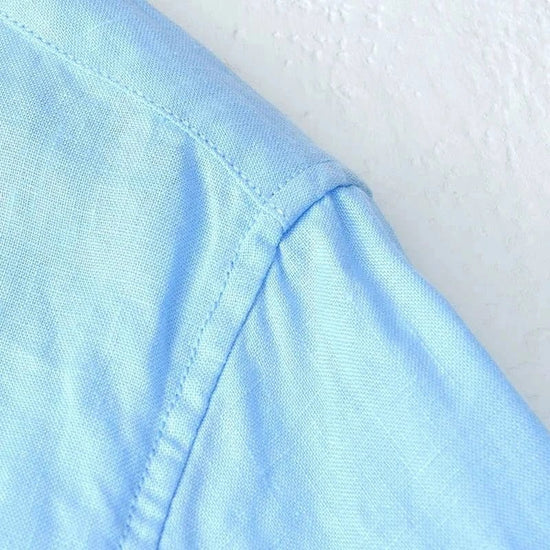 Italian pure linen long-sleeve shirt