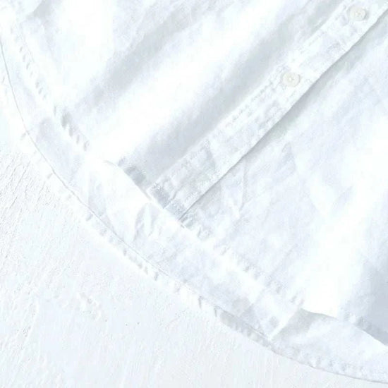 Italian pure linen long-sleeve shirt
