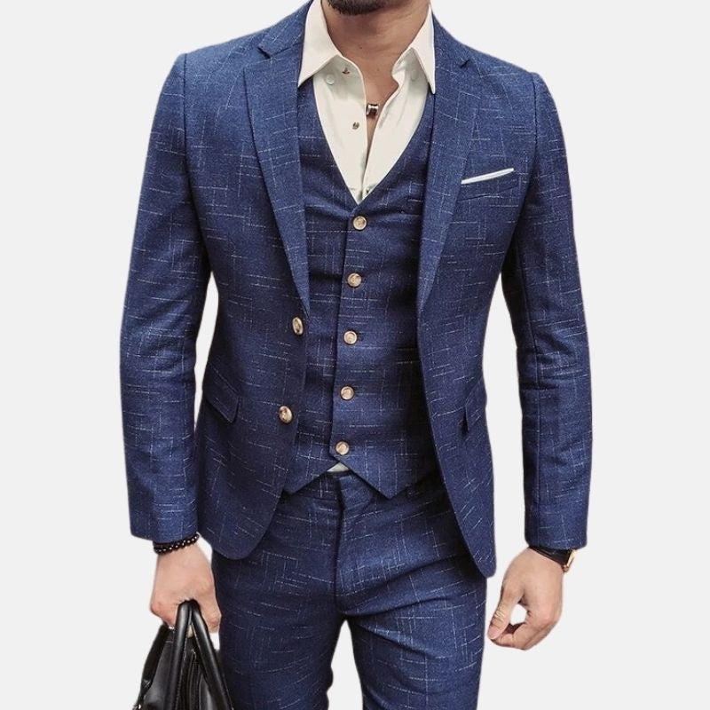 Jack Three-Piece Patterned Business Suit