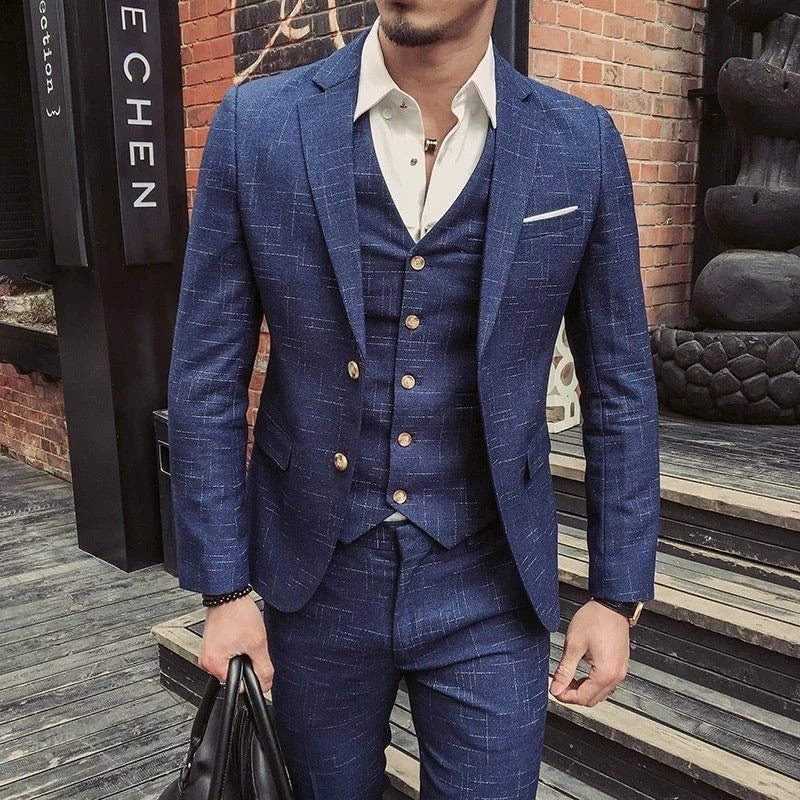 Jack Three-Piece Patterned Business Suit