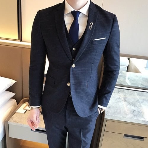 Jack Three-Piece Patterned Business Suit