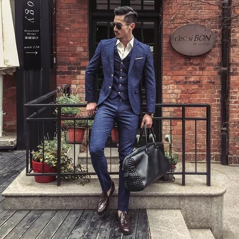 Jack Three-Piece Patterned Business Suit