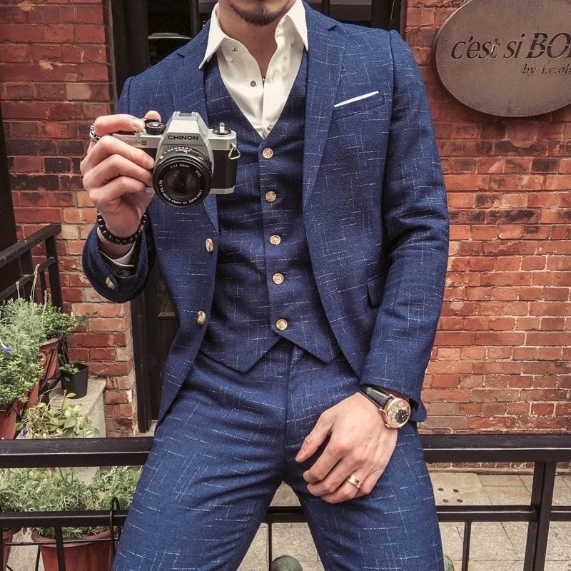 Jack Three-Piece Patterned Business Suit