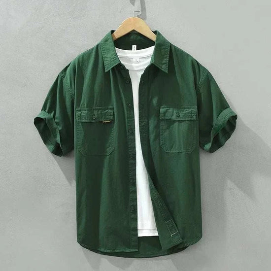 Japanese loose short sleeve summer shirt