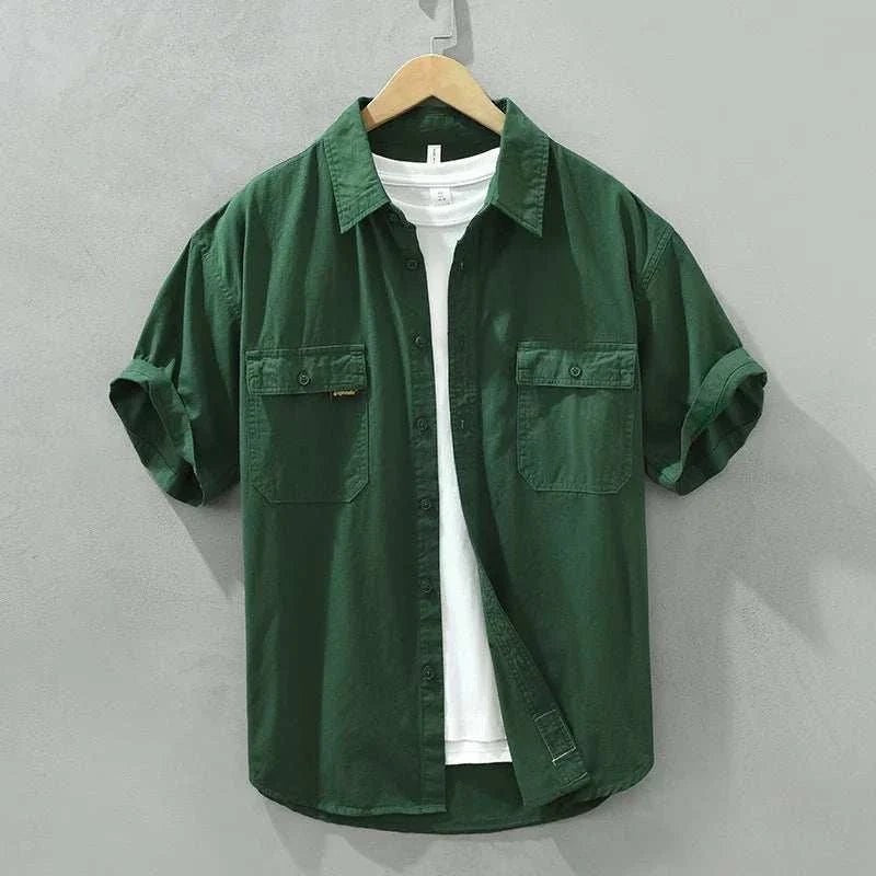 Japanese loose short sleeve summer shirt