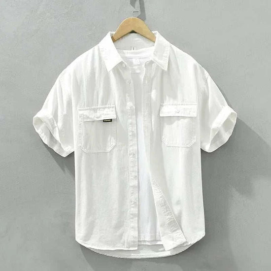Japanese loose short sleeve summer shirt