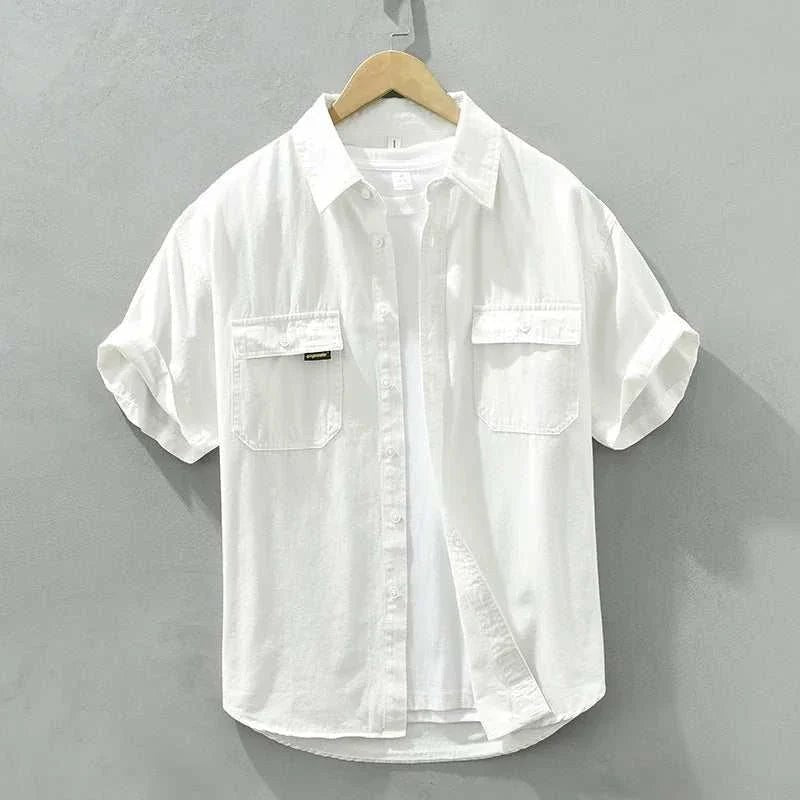 Japanese loose short sleeve summer shirt