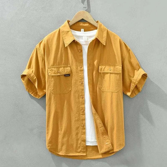 Japanese loose short sleeve summer shirt