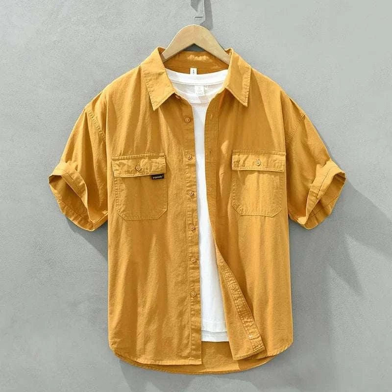 Japanese loose short sleeve summer shirt