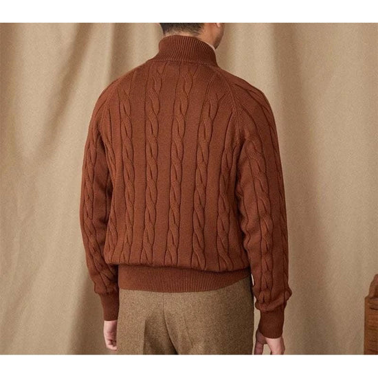 Knit cardigan double zipper
